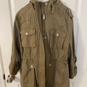 BCBGeneration hooded jacket. Good condition. No wear or tear.